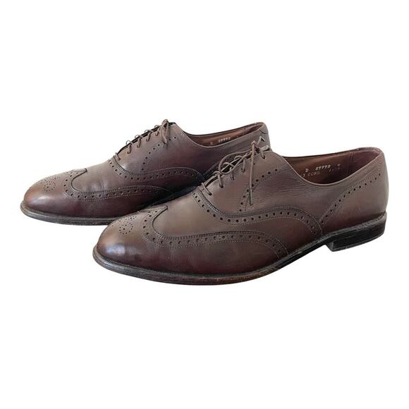 Allen Edmonds Chester Wingtip Oxfords Brown 13 D Lace-Up Career Formal Office - Picture 5 of 13
